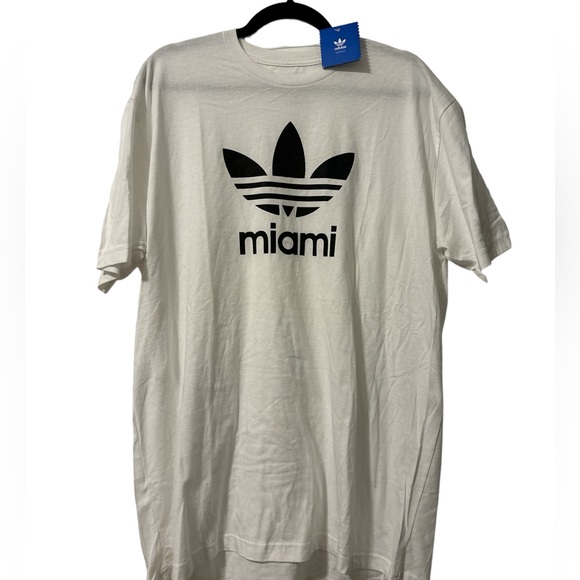 VINTAGE Adidas originals Women’s Miami T-shirt athletic slim fit - Picture 3 of 7